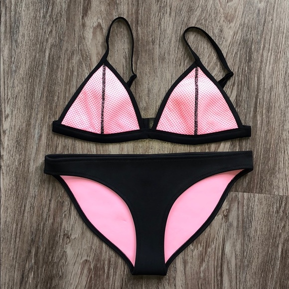 triangl swimwear Other - Authentic Triangl Swim Suit light pink and black